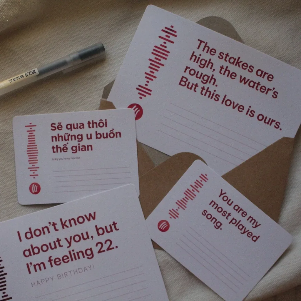 Postcard custom kèm mã Spotify