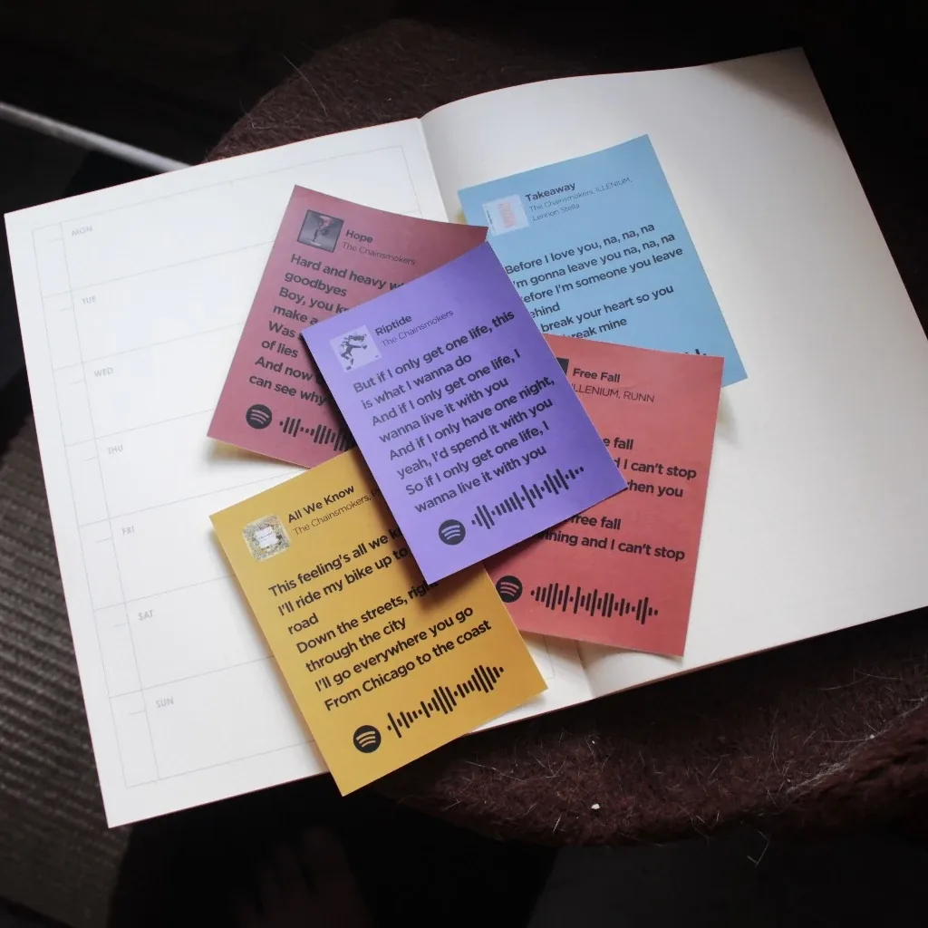 Sticker lời bài hát custom